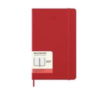 Moleskine Daily Planner 2027, Soft Cover 12 Month Diary with Elastic Closure, Pocket Size 9x14 Cm, Scarlet Red