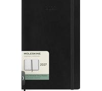 Moleskine Weekly Planner 2027, Hard Cover 12 Month Diary with Space for Notes and Elastic Closure, Pocket Size 9x14 Cm, Black