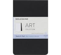 Moleskine 9 x 14 cm Pocket Size Art Sketchbook, Paper for Pencils, Charcoal, Pens, Fountain Pens and Markers Soft Cover, Colour Black, 48 Pages