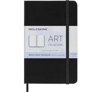 Moleskine 9 x 14 cm Pocket Size Watercolour Notebook Watercolour Notebook, Paper Suitable for Watercolour Pencils and Paints Hard Cover and Elastic Closure, Colour Black, 60 Pages