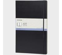 Moleskine Folio Sketchbook, Drawing Book with Hard Cover and Elastic Closure, Paper Suitable for Watercolors and Watercolor Pencils, Black Color, Size Large A3, 96 Pages