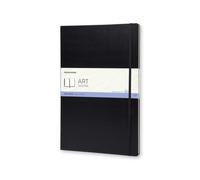Moleskine Folio Sketchbook, Drawing Book with Hard Cover and Elastic Closure, Paper Suitable for Watercolors and Watercolor Pencils, Black Color, Size Large A3, 96 Pages