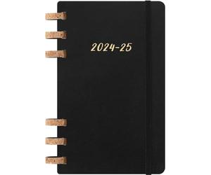 Moleskine Academic Monthly Planner 2024-2025, Weekly and Monthly 12-Month Planner, University Agenda with Soft Cover, Black Color, Large Format 15 x 21 cm