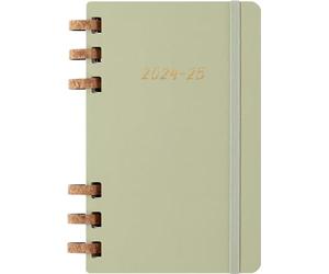 Moleskine Academic Monthly Planner 2024-25, Weekly and Monthly 12-Month Planner, University Agenda with Soft Cover, Crush Kiwi Color, Large Format 15 x 21 cm