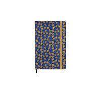 Moleskine Agenda Silk 12 Months, Weekly Undated Agenda, Hard Cover with Italian Silk from Mantero, Elastic Closure, with Gift Box, Size Large 21x13cm, Colour Blue