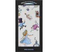 Moleskine Alice’s Adventures in Wonderland Sticker Set, 3 PET Plastic Sticker Sheets with Transparent Edges and Holographic Foil Details for Decorating