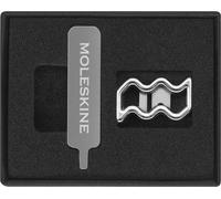 Moleskine Aquarius Pin for Notebook or Diary, Zodiac Symbol Pin, Personalise Elastic Closure, Personalised Gift Ideas, Silver Colour