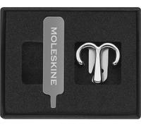 Moleskine Aries Pin for Notebook or Diary, Zodiac Symbol Pin, Personalise Elastic Closure, Personalised Gift Ideas, Silver Colour