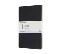 Moleskine 13 x 21 cm Large Size Art Sketchbook, Paper for Pencils, Charcoal, Pens, Fountain Pens and Markers Soft Cover, Colour Black, 48 Pages