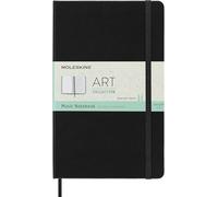 Moleskine 13 x 21 cm Large Art Collection Music Notebook with Hard Cover and Elastic Closure, Paper Suitable for Pens, Pencils and Fountain Pens, Black, 192 Pages