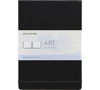 Moleskine Art Watercolour Album and Notebook, Sketchbook With Elastic Closure, Paper For Watercolors and WaterColourPencils, Black, A4, 21 x 29.7 cm, 60 Pages