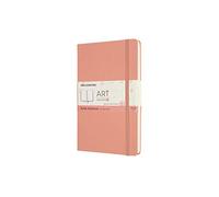 Moleskine, Bullet Notebook Art Collection, Sketch Pad, Drawing Notebook, Blank or Lined Pages, Hard Cover, Large Format 13x21 cm, Coral Rose Colour