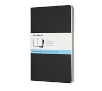 Moleskine Cahier Journals Large Dot - 13x21 cm, 16 Detachable Sheets, Set of 3, Black