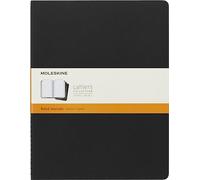 Moleskine Cahier Journal, Set of 3 Notebooks with Lined pages, Cardboard cover with Visible Cotton Stitching, Color Kinetic Pink, Pocket Format 9 x 14 cm
