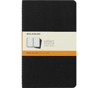 Moleskine Cahier Large Ruled Notebook – Soft Cover, 5 x 8.25 in, 80 pages – Black (Set of 3)