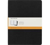 Moleskine Cahier Ruled Notebook Extra Large Pack of 3 Soft Cover, black