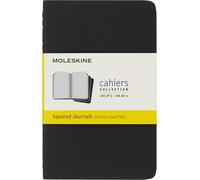 Moleskine Set of 3 Pocket-Sized Grid Notebooks Softcover 9 x 14 cm Black