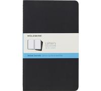 Moleskine Cahier Journals Large Dot - 13x21 cm, 16 Detachable Sheets, Set of 3, Black