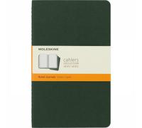 Moleskine Cahier Large Journal Set of 3 Ruled Notebooks 13 x 21cm - Myrtle Green