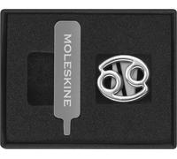 Moleskine Cancer Pin for Notebook or Diary, Zodiac Symbol Pin, Personalise Elastic Closure, Personalised Gift Ideas, Silver Colour