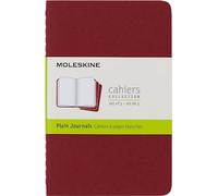 Moleskine Plain Cahier - Red Cover (3 Set)