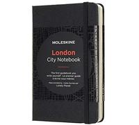 Moleskine City Notebooks London with Plain and Ruled Page, Notebook with Hard Cover, Elastic Closure and City Maps, Black Colour, Size 9 x 14 cm, 220 Pages