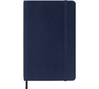 Moleskine Daily Planner 2027, Soft Cover 12 Month Diary with Elastic Closure, Pocket Size 9x14 Cm, Sapphire Blue