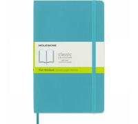 Moleskine Classic Collection Large Soft Cover Notebook - Reef Blue - Plain