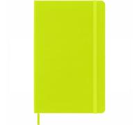 Moleskine - Classic Notebook, Ruled Notebook, Hard Cover and Elastic Closure, Size Large 13 x 21 cm, Colour Lemon Green, 240 Pages