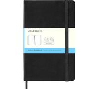 Moleskine Classic Dotted Paper Notebook, Hard Cover and Elastic Closure Journal, Color Black, Size Medium 11.5 x 18 cm, 208 Pages