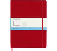 Moleskine Classic Dotted Paper Notebook, Hard Cover and Elastic Closure Journal, Color Scarlet Red, Size Extra Large 19 x 25 cm, 192 Pages