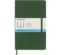 Moleskine Classic Dotted Paper Notebook - Soft Cover and Elastic Closure Journal - Color Myrtle Green - Large 13 x 21 A5 - 192 Pages