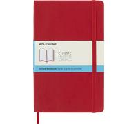 Moleskine Classic Dotted Paper Notebook, Soft Cover and Elastic Closure Journal, Color Scarlet Red, Size Large 13 x 21 A5, 192 Pages
