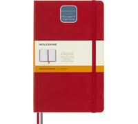 Moleskine Notebook Classic Expanded - Large 13x21cm, Ruled, Elastic Closure, Scarlet Red, 400 pages
