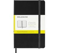 Moleskine Classic Notebook, Hard Cover, Pocket (3.5" x 5.5") Squared/Grid, Black, 192 Pages