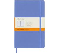 Moleskine - Classic Notebook, Ruled Notebook, Hard Cover and Elastic Closure, Size Large 13 x 21 cm, Colour Hydrangea Blue, 240 Pages