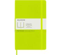 Moleskine Classic Notebook, Notebook With Plain Pages, Soft Cover and Elastic Closure, Lemon Green, Large, 13 x 21 cm, 240 Pages