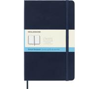 Moleskine Classic Dotted Paper Notebook, Hard Cover and Elastic Closure Journal, Color Sapphire Blue, Size Large 13 x 21 cm,...