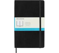 Moleskine Classic Notebook, Notebook With Dotted Pages, Soft Cover and Elastic Closure, Black, Large, 13 x 21 cm, 192 Pages