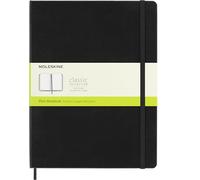 Moleskine Classic Notebook, Notebook With Plain Pages, Hard Cover and Elastic Closure, Black, XL, 19 x 25 cm, 192 Pages