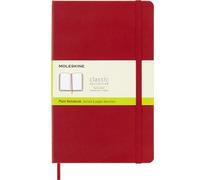 Moleskine Classic Notebook, Notebook with Plain Pages, Hard Cover, Colour Red, 240 Pages, Size Large 13 x 21 cm