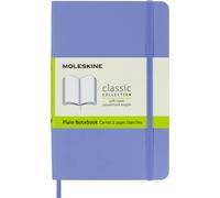 Moleskine Classic Notebook, Notebook With Plain Pages, Soft Cover and Elastic Closure, Hydrangea Blue, Pocket, 9 x 14 cm, 192 Pages