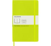 Moleskine Classic Notebook, Notebook With Plain Pages, Soft Cover and Elastic Closure, Lemon Green, Large, 13 x 21 cm, 240 Pages