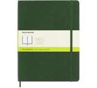 Moleskine Classic Notebook, Notebook With Plain Pages, Soft Cover and Elastic Closure, Myrtle Green, XL, 19 x 25 cm, 192 Pages