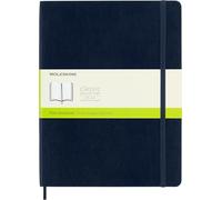 Moleskine Notebook - Plain Paper - Soft Cover, Elastic Closure - Sapphire Blue, 19x25, 192 pages