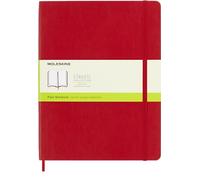 Moleskine Classic Notebook – Extra Large 19 x 25 A4 Plain, Soft Cover, Scarlet Red, 192 pages