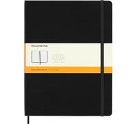 Moleskine Classic Notebook, Notebook With Ruled Pages, Hard Cover and Elastic Closure, Black, XL, 19 x 25 cm, 192 Pages