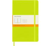 Moleskine Classic Notebook, Notebook With Ruled Pages, Hard Cover and Elastic Closure, Lemon Green, Large, 13 x 21 cm, 240 Pages
