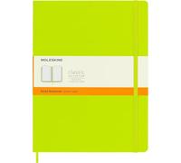 Moleskine Classic Notebook, Notebook With Ruled Pages, Hard Cover and Elastic Closure, Lemon Green, XL, 19 x 25 cm, 192 Pages