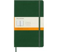 Moleskine Classic Notebook, Notebook With Ruled Pages, Hard Cover and Elastic Closure, Myrtle Green, Large, 13 x 21 cm, 240 Pages